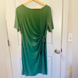 Ann Taylor Factory Green Faux Wrap Dress